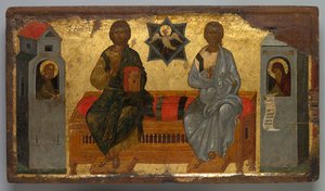 Icono de la Trinidad del Nuevo Testamento de Unknown artist