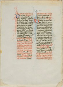 Hoja de manuscrito iluminada
