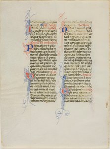 Hoja de manuscrito iluminada de Unknown artist