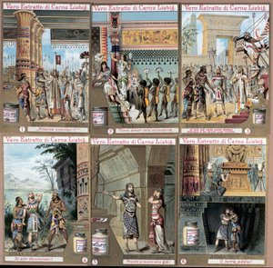 Ilustración para la ópera “Aida” del compositor italiano Giuseppe Verdi (1813-1901). Cromolitografía de finales del siglo XIX. de Unknown artist