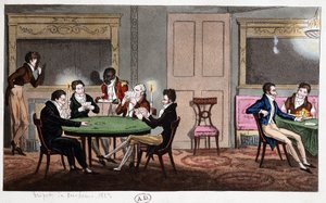 En un club inglés: “Cheating Tripot”, Inglaterra de Unknown artist