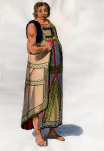 Traje indígena de Montevideo en Uruguay. Litografía de finales del siglo XVIII de Unknown artist