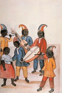 Danza indígena, del libro "Trujillo del Perú" o "Códice Martínez Compañón", por Baltazar Martinez Compañón y Bujanda, obispo de Trujillo (1782-1785)