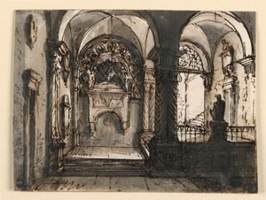 Interior de edificio eclesiástico de Unknown artist