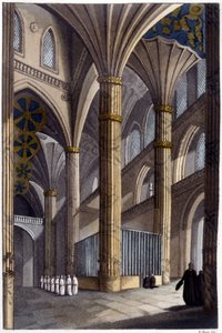 Interior de la Catedral de Salamanca. Litografía del siglo XIX de Unknown artist