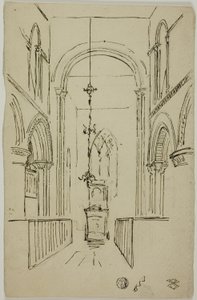 Interior de una Catedral de Unknown artist