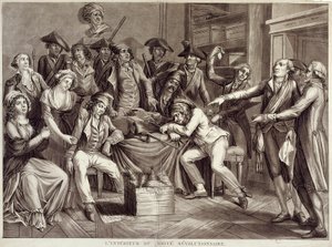 Interior del Comité Revolucionario. Grabado del siglo XVIII. París, Museo Carnavalet de Unknown artist