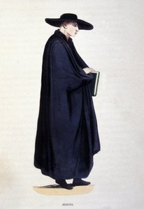 Jesuita. Grabado de un álbum sobre órdenes religiosas, París de Unknown artist