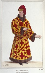 Juan sin miedo (1371-1419), Duque de Borgoña. Grabado de 1830 de Unknown artist