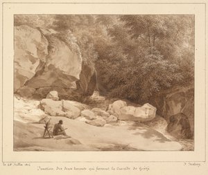 Unión de los dos torrentes que forman la Cascada de Grésy de Unknown artist