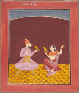 Kamod Raga of the "Dipak Raga" Family, page from a Ragamala Series de Unknown artist