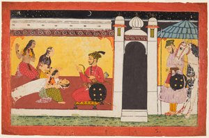 Kandala muere al escuchar la noticia de la muerte de Madhava, de un Madhavanala Kamakandala de Unknown artist