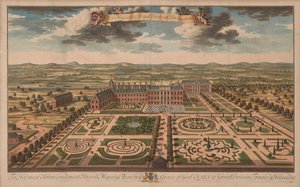 Palacio de Kensington, c.1707-14 (impresión) de Unknown artist