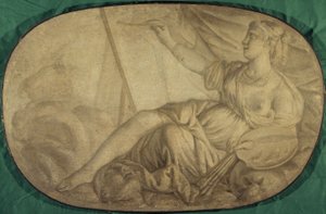 La Peinture (alegoría, pintura decorativa para el Hôtel La Rivière luego Canillac de Unknown artist