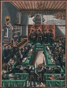 La conferencia religiosa de Ratisbona en 1601 de Unknown artist