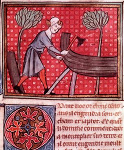 La construcción del arca de Noé (detalle)