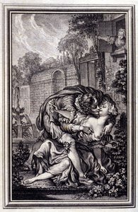 La sirvienta justificada - en “Cuentos y nuevas en verso” de Jean La Fontaine. 1762. de Unknown artist
