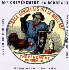 Etiqueta de "Bordelais polish conocido como el Brillante: Chevènement de Bordeaux", s.d. siglo XIX de Unknown artist