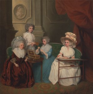 Lady Jane Mathew y sus hijas de Unknown artist
