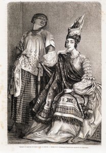 Dama y negra de Saint Louis en toilette - en "Le Tour du Monde" de Unknown artist