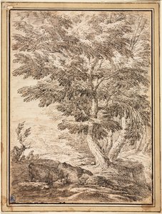 Paisaje con grupo de árboles de Unknown artist