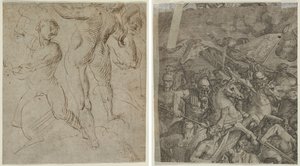 Laocoonte (recto); Batalla del Puente Milvio (fragmento) (verso)