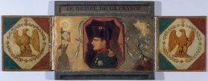 "Le Désiré de la France". Retrato de Luis XVIII y retrato oculto de Napoleón, hacia 1815 (óleo sobre lienzo, montado sobre cartón)
