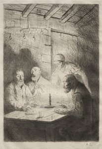 La cena en casa de la miseria de Unknown artist