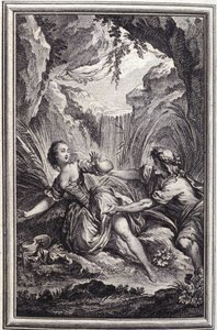 Le fleuve Scamandre - en “Cuentos y nuevas en verso” de Jean La Fontaine. 1762.