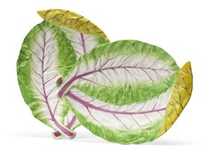 Platos en forma de hoja, c.1755 (porcelana) de Unknown artist