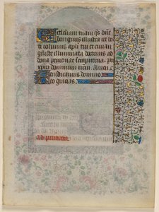 Hoja de un Libro de Horas: Texto (verso)