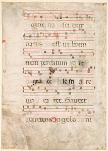 Hoja de un Antifonario: Música (verso) de Unknown artist