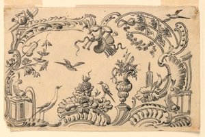 Hoja con motivos para decoraciones de cajas de rapé