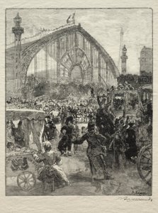 Saliendo de la Exposición de 1889 de Unknown artist
