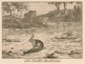 "Les Oreilles du Lieure" de las Fábulas de La Fontaine de Unknown artist