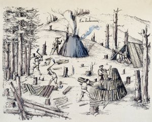 Los carboneros - en “La croix aux mines” de Unknown artist