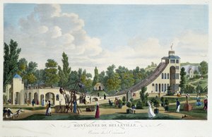 Las montañas rusas de Belleville - en "Vistas de París" por Courvoisier de Unknown artist