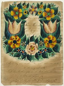 Carta de felicitación a Karna Martensdottir de Unknown artist