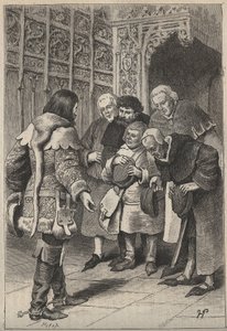 Lord Patrice Charteris y los burgueses de Perth - ilustración del siglo XIX para la novela histórica 