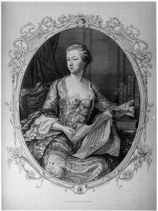 Madame de Pompadour, Jeanne Antoinette Poisson (1721-1764) (Marquesa de Pompadour) favorita de Luis XV de Unknown artist