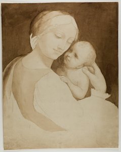 Virgen con el Niño (anverso) y fragmento de torso de mujer (reverso)