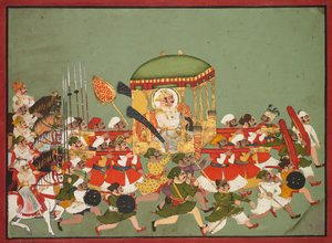 Maharao Chattar Sal (reigned 1758–64) of Kota in a Palanquin de Unknown artist