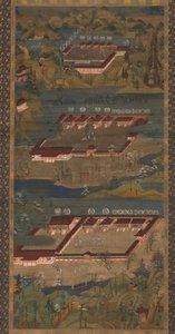 Mandala de los tres santuarios en Kumano de Unknown artist