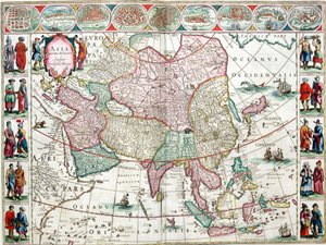 Mapa de Asia del Atlas Bleau