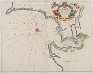 Mapa del puerto de Kingsale (grabado en color) de Unknown artist