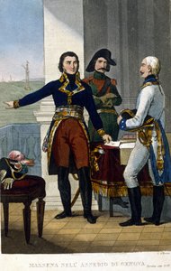 Mariscal André Masséna (1756-1817) en el sitio de Génova en abril de 1800 de Unknown artist