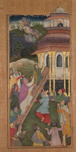 María sube las escaleras del templo, desde un Espejo de Santidad (Mir’at al-quds) del Padre Jerome Xavier de Unknown artist