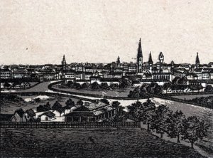 Melbourne, Australia; Vista General. en "El Mundo Ilustrado 168 Vistas" Sin fecha (finales del siglo XIX) de Unknown artist