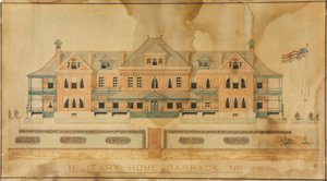 Barracón del Hogar Militar nº 1, Dibujo de presentación de Unknown artist