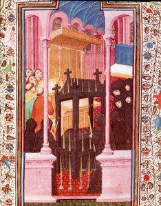 Miniatura de escena funeraria de 